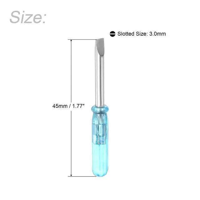 Alt view image 2 of 5 - Mini Slotted Screwdriver, 3.0mm Flat Head 45mm Length for Small Appliances Repair, 2 Pcs