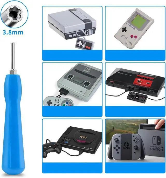 Alt view image 5 of 6 - 4.5mm & 3.8mm Gamebit Screwdriver Kit for NES, SNES, N64 | Double-End Bits for GameBoy, GameCube, Vi