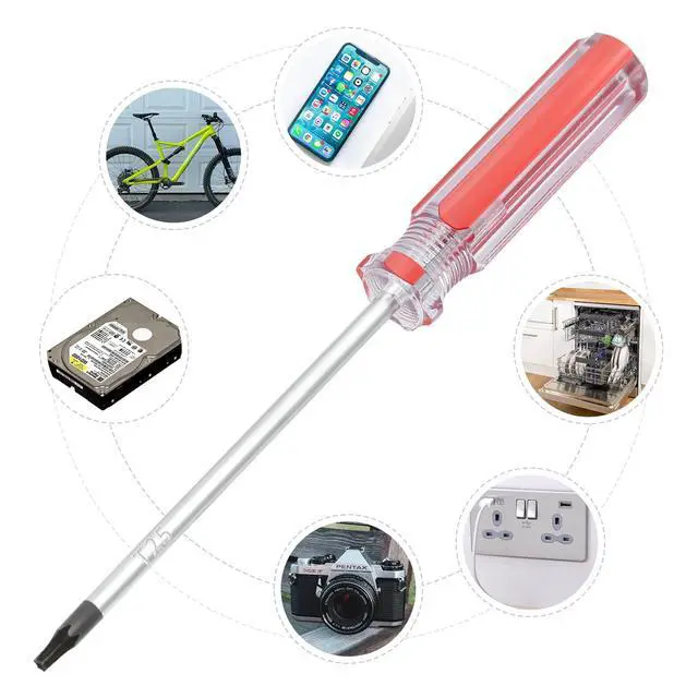 Alt view image 5 of 7 - T15 x 4" Magnetic Torx Screwdrivers Set, T15 Torx | T15x100mm Torx Security Screwdriver, 5mm Torx Di