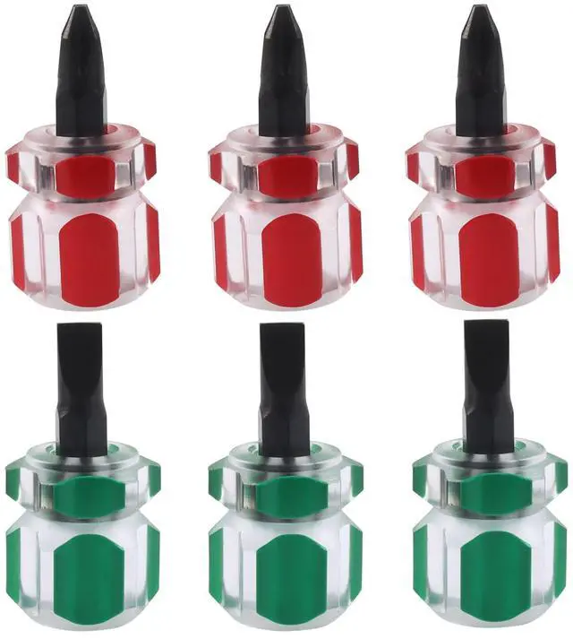 Alt view image 5 of 5 - 6 Pcs Ultra Short Mini Stubby Screwdriver Set, Small | Flat Head & Phillips, Sewing Machine Repair,
