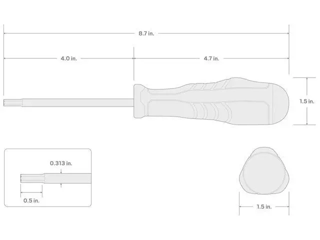 Alt view image 7 of 7 - 1/4 Inch Hex High-Torque Black Oxide Blade Screwdriver | DHX11250 | Made in USA