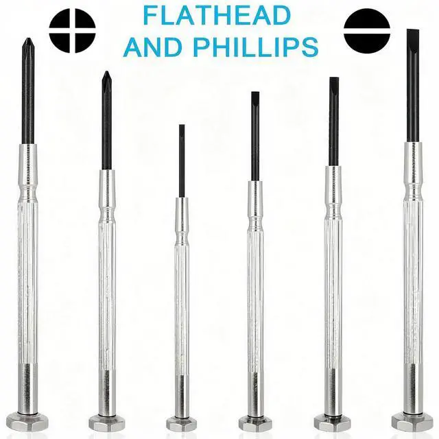 Alt view image 2 of 6 - 6Pcs Small Screwdriver Set, Mini Screwdriver Set, Eyeglass Repair Screwdriver with 6 Different Size