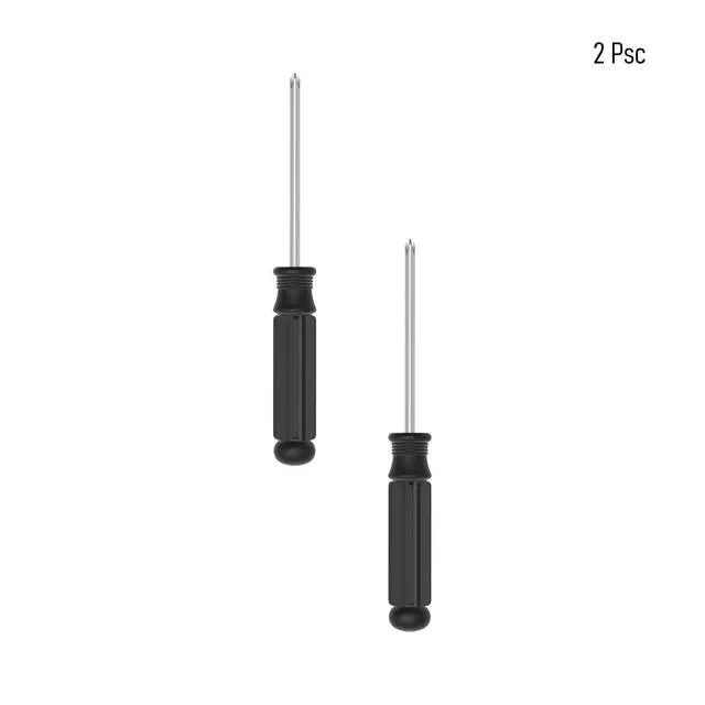 Alt view image 3 of 5 - 2 Pcs Mini Phillips Screwdriver, 2.5mm Cross Head, 92mm, Black | 3.62" Total Length, Non-slip Handle, Non-magnetic for Small Appliances