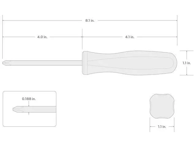 Alt view image 7 of 7 - P1 Hard Handle Screwdriver | DSP31001 | Made in USA