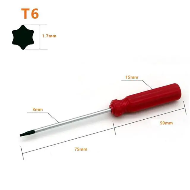 Alt view image 3 of 4 - T6 T8H T10H Torx Screwdriver Set with 2 Nylon Spudgers, 75 mm Screwdriver Repair Tool Set for PS3, P