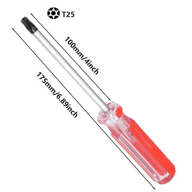 Alt view image 2 of 6 - Torx Security Screwdriver with Magnetic Tip Plastic Grip for Computer Repairing, Automobile Tools, a