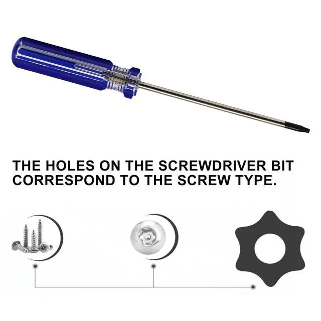 Alt view image 2 of 5 - T8 Torx Screwdriver, 1PCS, Magnetic Tip, 5.1 Inch | Non-slip Plastic Handle, Precision Electronic Pr