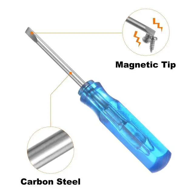 Alt view image 4 of 6 - 2Pcs SL1.5 Mini Slotted Screwdriver 1.5mm Magnetic Flat Head 45mm Length for Small Appliances Repair