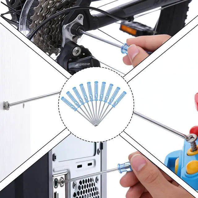 Alt view image 6 of 7 - 10 Pcs Small Phillips Screwdriver, 2.5 mm Cross Head Precision Screwdriver Set with Non-Slip Blue Cl
