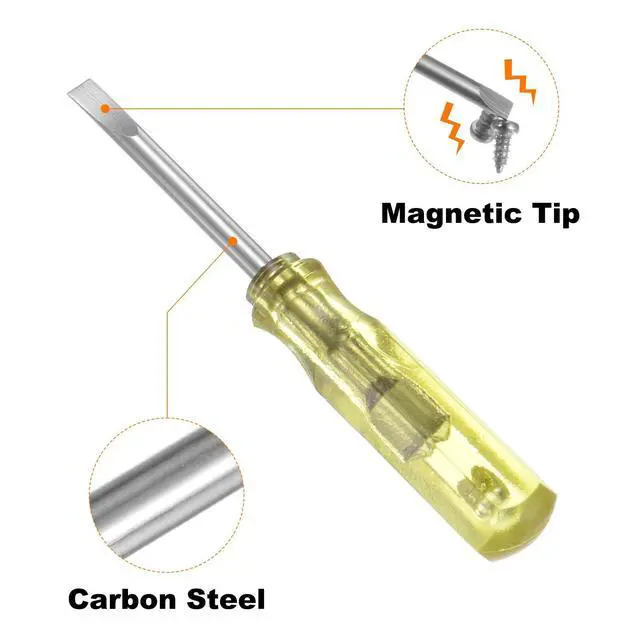 Alt view image 4 of 6 - 4Pcs SL2.0 Mini Slotted Screwdriver 2mm Magnetic Flat Head 45mm Length for Small Appliances Repairs,