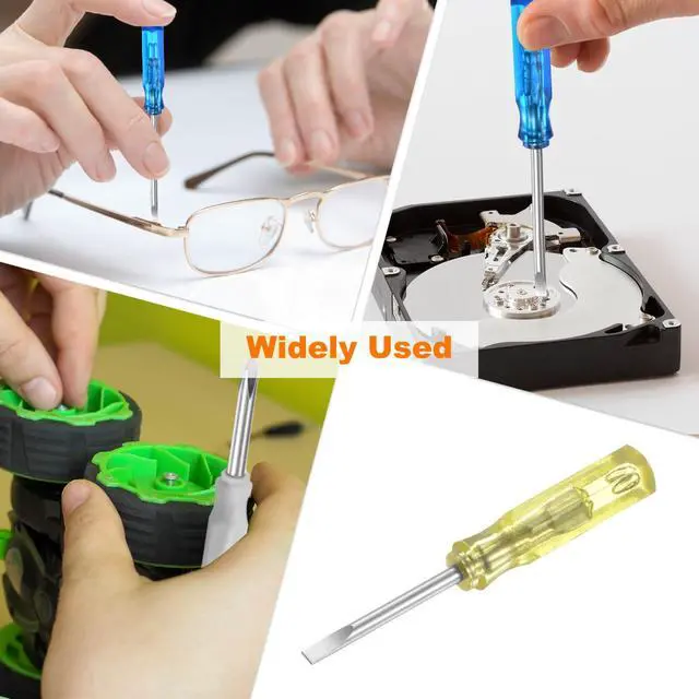 Alt view image 6 of 6 - 4Pcs SL2.0 Mini Slotted Screwdriver 2mm Magnetic Flat Head 45mm Length for Small Appliances Repairs,