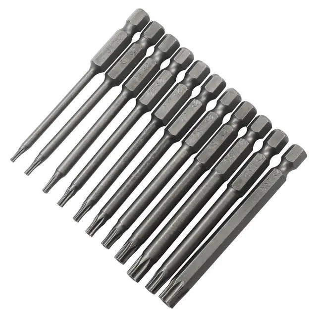 Alt view image 5 of 5 - 11 Piece Alloy Steel Magnetic Screwdriver, 3 Inch T6-T40 | Star Driver Bit Set, Tamper Proof Torx Bi