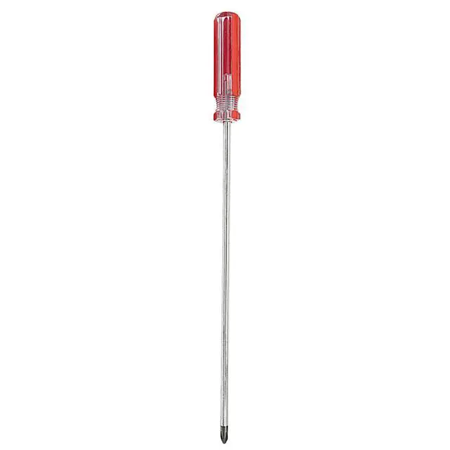 Alt view image 2 of 5 - 10-Inch Phillips Screwdriver #1 | 5mm Shaft, Magnetic Tip, Red Handle, Extra Long for Repair