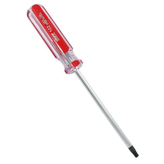 Alt view image 2 of 5 - T20 Security Torx Screwdriver Magnetic 7in Cr-V Red Handle | Magnetic Tip Holds Screws Firm, 4in Wor