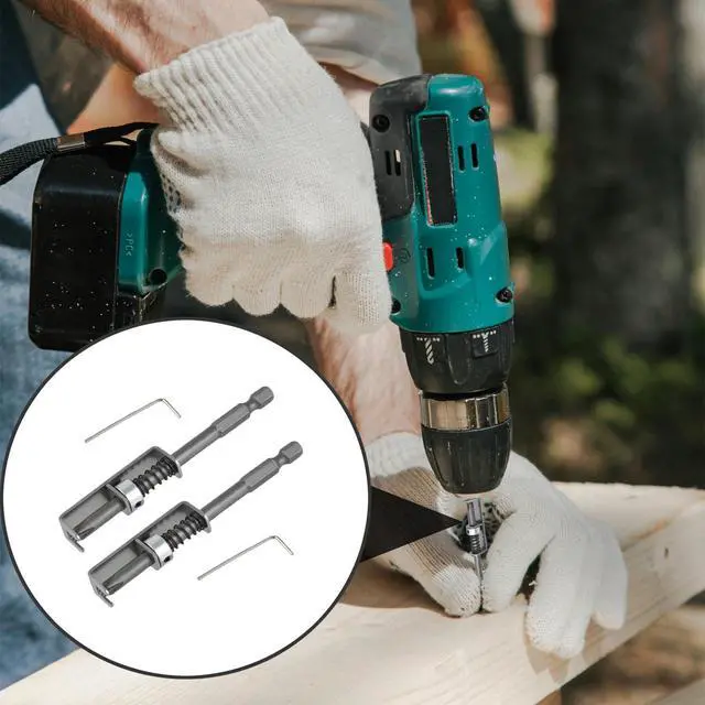 Alt view image 4 of 6 - 2 Pcs Spring-loaded Screw Holder Bit, Universal Screwdriver Bit with Screw Gripper, Single-Hand Oper
