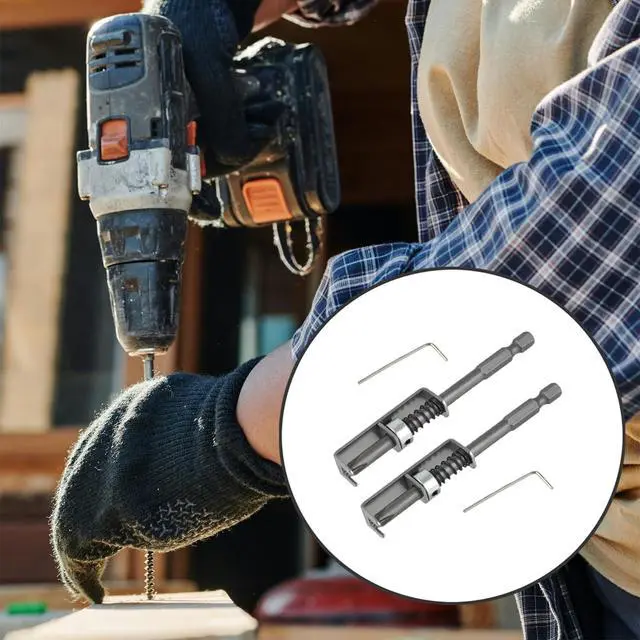 Alt view image 5 of 6 - 2 Pcs Spring-loaded Screw Holder Bit, Universal Screwdriver Bit with Screw Gripper, Single-Hand Oper