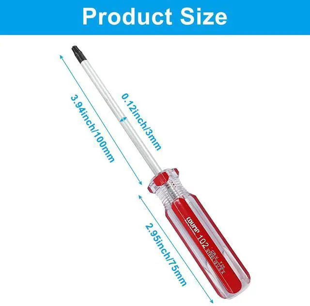 Alt view image 3 of 5 - T20 Torx Star Security Screwdriver | Magnetic Tip, PVC Insulated Handle, High Carbon Steel, Electron