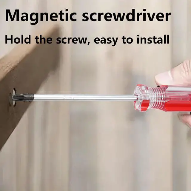 Alt view image 3 of 5 - T10 3 Inch Torx Screwdriver with Magnetic Tip, PVC Red Handle Screwdriver for Repair, Home Appliance