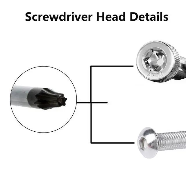 Alt view image 4 of 5 - T10 3 Inch Torx Screwdriver with Magnetic Tip, PVC Red Handle Screwdriver for Repair, Home Appliance