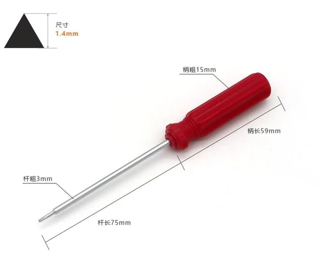 Alt view image 4 of 6 - 4-Piece Triangle Head Screwdriver Set for Electronic Toys, Triangle Safety Screws Driver Tool Set for Thomas McDonald's Toy Series Repair Battery Disassembly Toy