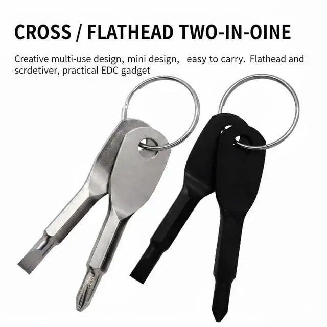 Alt view image 3 of 7 - Multifunction Key Chain Pocket Screwdriver Dual-purpose Mini Shape Travel Kits Outdoor Home Screwdri