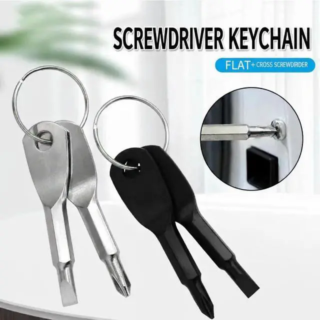 Alt view image 4 of 7 - Multifunction Key Chain Pocket Screwdriver Dual-purpose Mini Shape Travel Kits Outdoor Home Screwdri