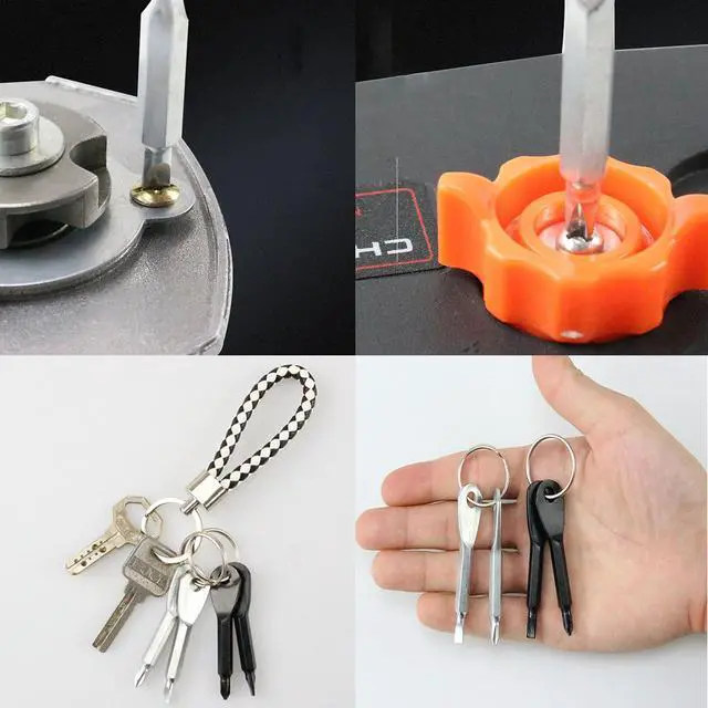 Alt view image 2 of 7 - Multifunction Key Chain Pocket Screwdriver Dual-purpose Mini Shape Travel Kits Outdoor Home Screwdri