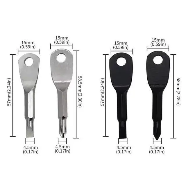 Alt view image 5 of 7 - Multifunction Key Chain Pocket Screwdriver Dual-purpose Mini Shape Travel Kits Outdoor Home Screwdri