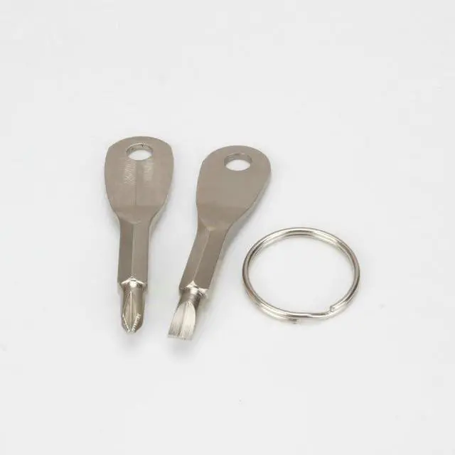 Alt view image 7 of 7 - Multifunction Key Chain Pocket Screwdriver Dual-purpose Mini Shape Travel Kits Outdoor Home Screwdri