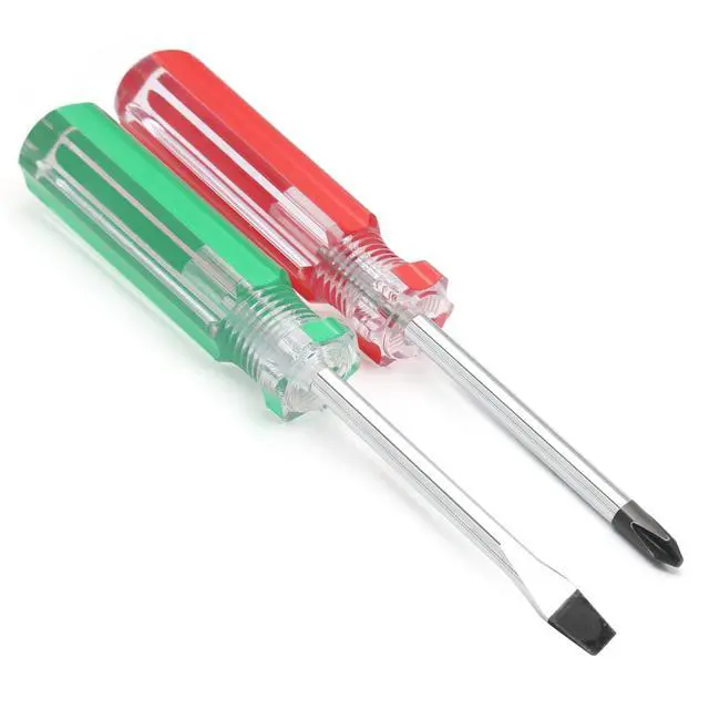 Alt view image 4 of 7 - Magnetic Screwdriver Set 2 PCS, 3 Inch Steel Shaft 5mm Phillips | 5 x 75mm Phillips, Flat Head Tips