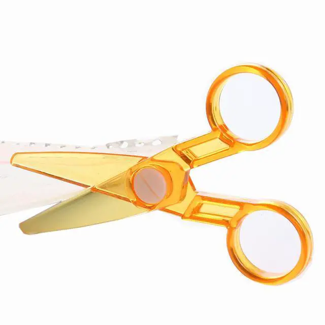 Alt view image 4 of 5 - Plastic Safe Scissors, 6 Pcs Random Color 4.7 Inch Plastic Scissors No Harm to Hands for DIY Cutting
