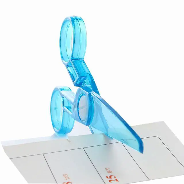 Alt view image 5 of 5 - Plastic Safe Scissors, 6 Pcs Random Color 4.7 Inch Plastic Scissors No Harm to Hands for DIY Cutting