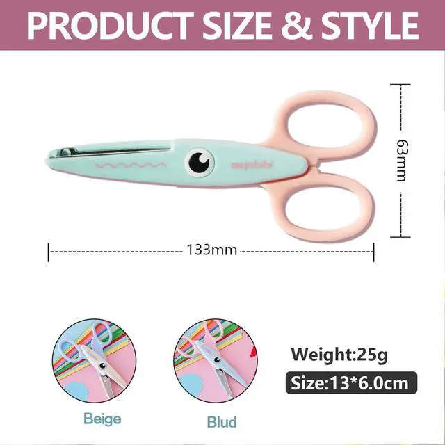 Alt view image 2 of 4 - for Crafting (2-Pack)-Decorative Pattern Edge Craft Scissors,Suitable for Fun DIY Scrapbooking Craft