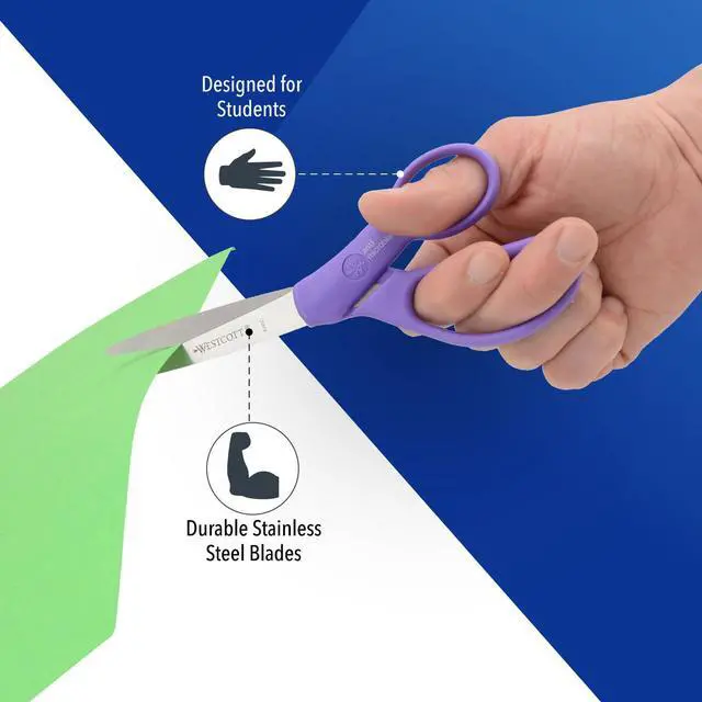 Alt view image 3 of 7 - GEM Crystal-Design Scissors for Kids Ages 12+ - Back to School Essentials and Classroom Supplies - 7
