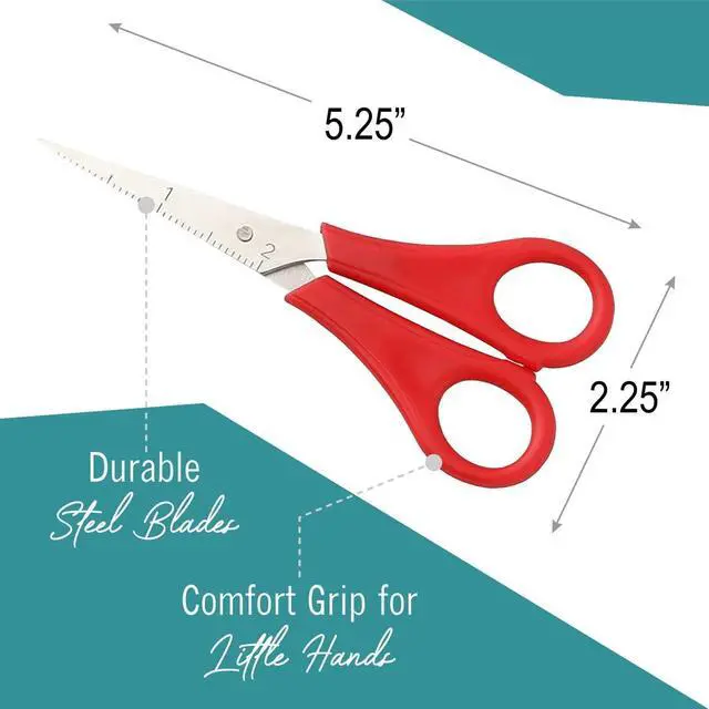 Alt view image 2 of 6 - Scissors 4 Count Pointed Kids Scissors right and left-handed scissors variety colors scissors for sc