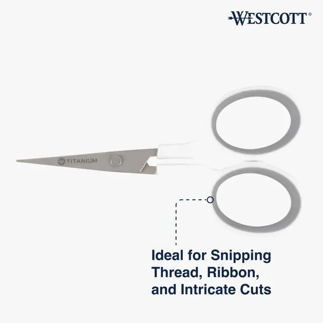 Alt view image 4 of 6 - 4" Embroidery Scissors with Curved Titanium-Bonded Blades for Flush Trimming, Crafting, Sewing & Mor