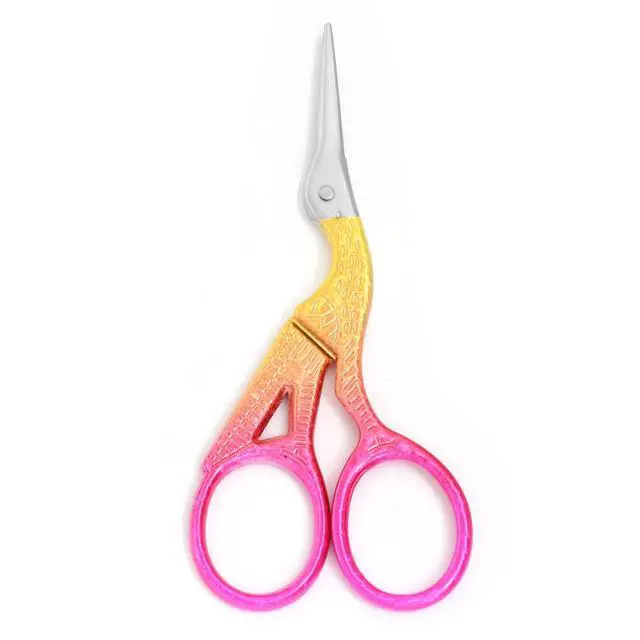 Alt view image 3 of 7 - 3.6" Sewing Embroidery Scissors with Artificial Leather Cover(Golden Rose) | Stainless Steel Stork S