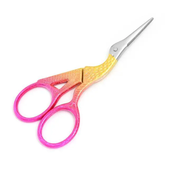 Alt view image 5 of 7 - 3.6" Sewing Embroidery Scissors with Artificial Leather Cover(Golden Rose) | Stainless Steel Stork S