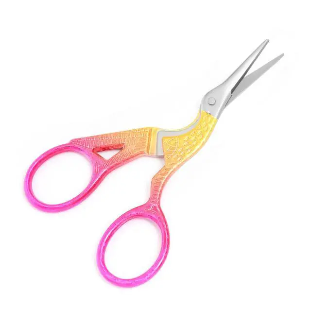 Alt view image 6 of 7 - 3.6" Sewing Embroidery Scissors with Artificial Leather Cover(Golden Rose) | Stainless Steel Stork S