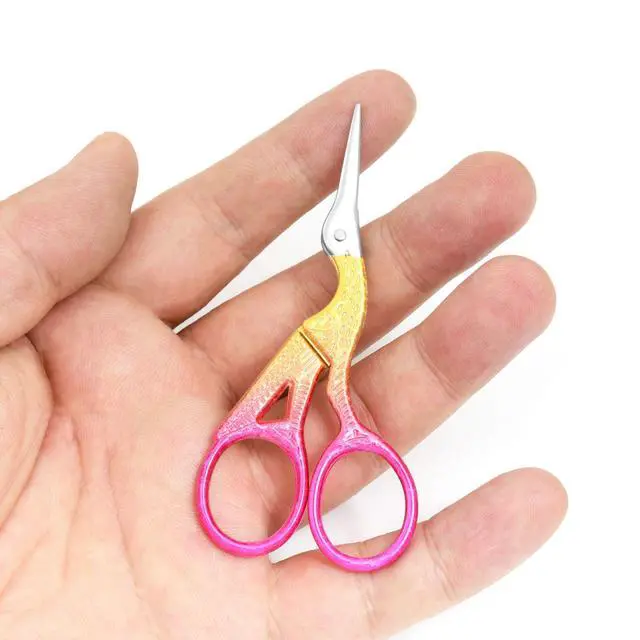 Alt view image 7 of 7 - 3.6" Sewing Embroidery Scissors with Artificial Leather Cover(Golden Rose) | Stainless Steel Stork S