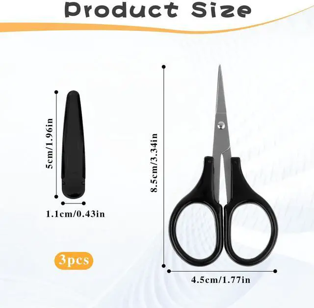 Alt view image 2 of 6 - 3Pcs Small Craft Scissors Sharpest Precise Stainless Steel Cutting Scissor All Purpose Craft Scissor