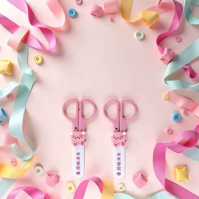 Alt view image 3 of 7 - 2 Pcs Pink Multi-Purpose Mini Scissors Portable Functional Stainless Steel Detail Craft Hand for Art