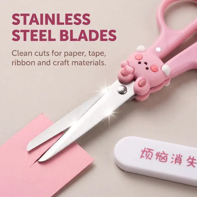 Alt view image 4 of 7 - 2 Pcs Pink Multi-Purpose Mini Scissors Portable Functional Stainless Steel Detail Craft Hand for Art