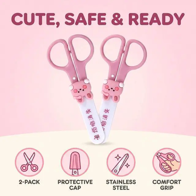 Alt view image 7 of 7 - 2 Pcs Pink Multi-Purpose Mini Scissors Portable Functional Stainless Steel Detail Craft Hand for Art