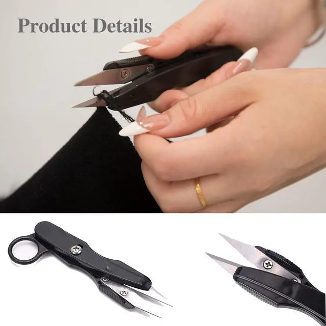 Alt view image 2 of 7 - 3-Pack Fabric Scissors Set for Sewing, 5.1" Gold Embroidery Scissors, 4.1" Thread Snips & 5.1" Dress