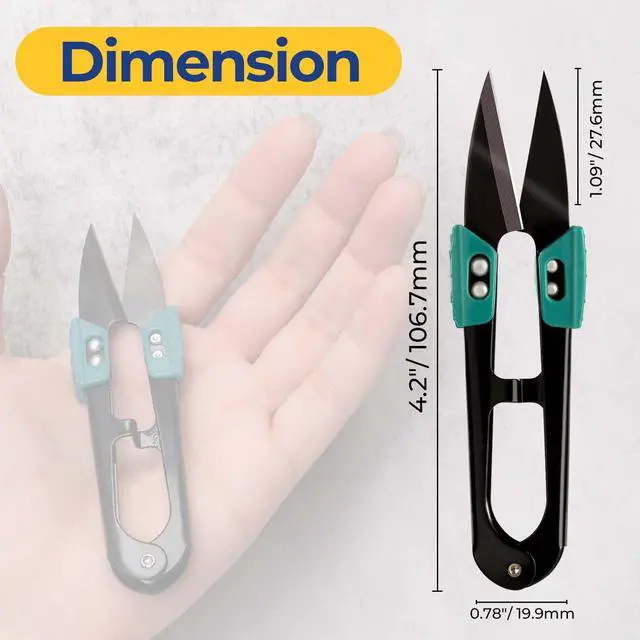 Alt view image 2 of 7 - 4.2 inch Sewing Scissors - Wider Handle Thread Snips (2 pack) | Professional Snips Scissors for Sewi