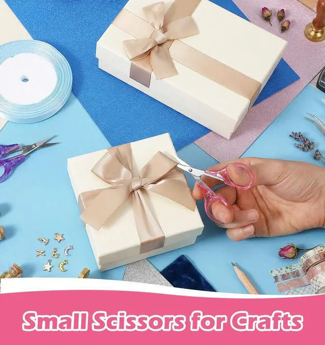 Alt view image 5 of 7 - 4 Pcs Small Scissors all Purpose, 3.6" Mini Scissors Stainless Steel | Embroidery Scissors, Small Co