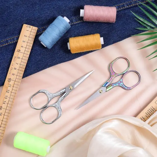 Alt view image 7 of 7 - Small Sewing Scissors, 5 Inch Embroidery Scissors 2 Piece, Sharp Precision Crochet Scissors Facial H