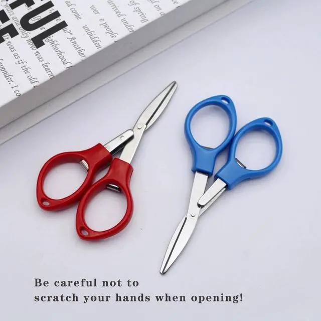 Alt view image 4 of 6 - 3 Pcs Portable Mini Travel Scissors, Steel Stainless Mini Folding Scissors for Crafting, Retractable