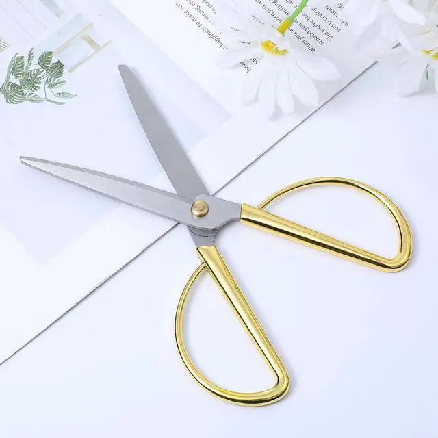 Alt view image 5 of 7 - 6.5" Gold Scissors, Stainless Steel Vintage Craft Tailor Scissors Multipurpose Small Sharp Fabric Sc